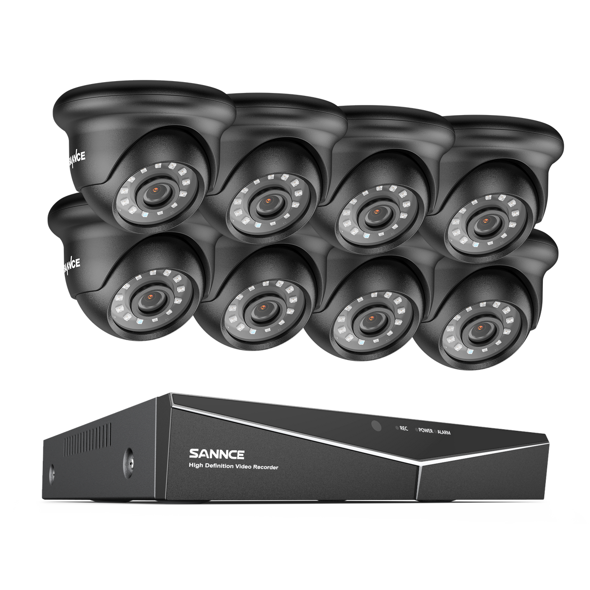 Zertifiziert überholt 1080P 8 Kanal PT Sicherheitskamerasystem - Hybrid 5-in-1 DVR, 100 ft Nachtsicht, Bewegungserkennung, Outdoor, wasserdicht