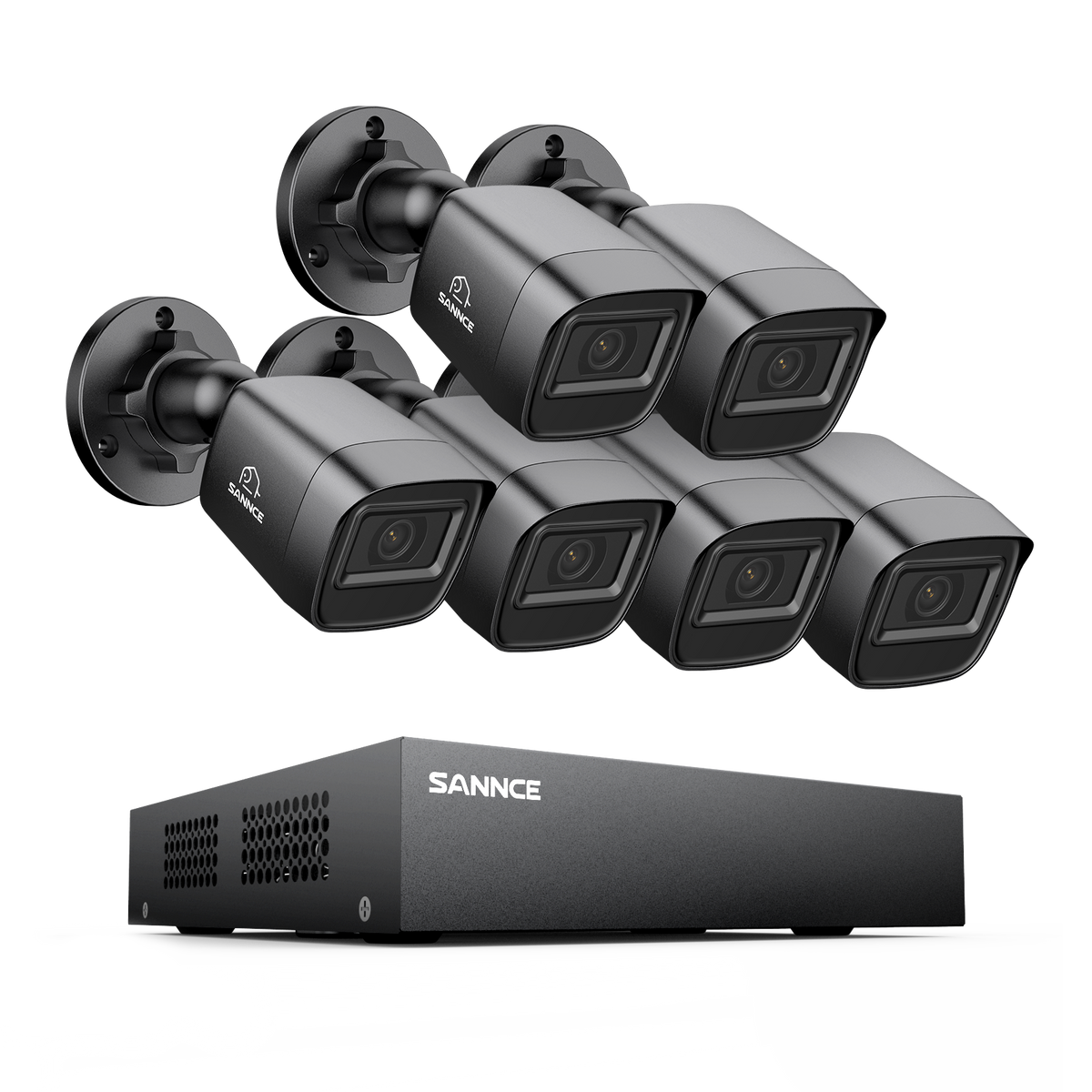 1080P 8-Kanal Wired Security DVR System mit 4pcs 2MP Outdoor Bullet CCTV-Kameras, Smart Human / Vehicle / Motion Detection