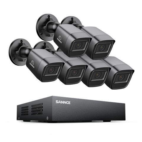 1080P 8-Kanal Wired Security DVR System mit 4pcs 2MP Outdoor Bullet CCTV-Kameras, Smart Human / Vehicle / Motion Detection