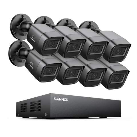 1080P 8-Kanal Wired Security DVR System mit 8pcs 2MP Outdoor Bullet CCTV-Kameras, Smart Human / Vehicle / Motion Detection