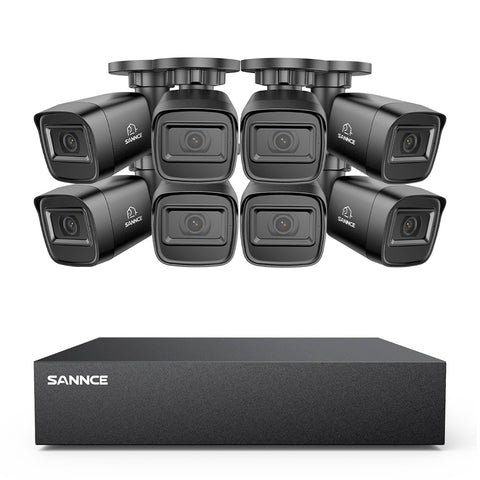 1080P 8-Kanal Wired Security DVR System mit 8pcs 2MP Outdoor Bullet CCTV-Kameras, Smart Human / Vehicle / Motion Detection