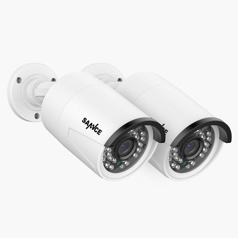 Zertifiziert überholt 3MP Full HD PoE IP Bullet-Überwachungskamera mit/Audioaufzeichnung für SANNCE NVR N98PBD/N96PBK