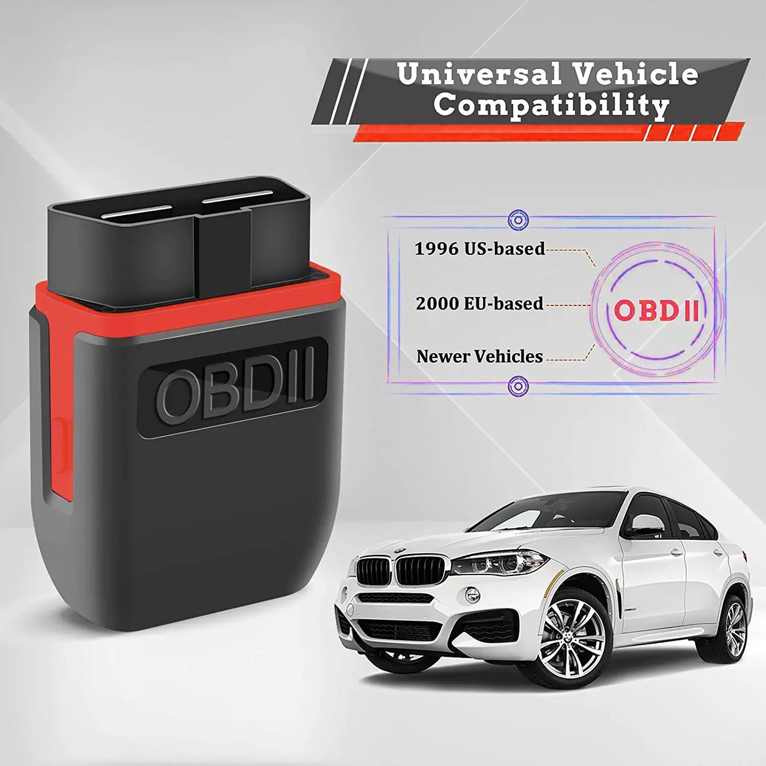 OBD2 Bluetooth 4.0 Diagnosegerät Auto Automotive Motor Fehlercode-Lesegerät  Für Android/IOS-System, kompatibel mit App Torque for iPhone, Android, and