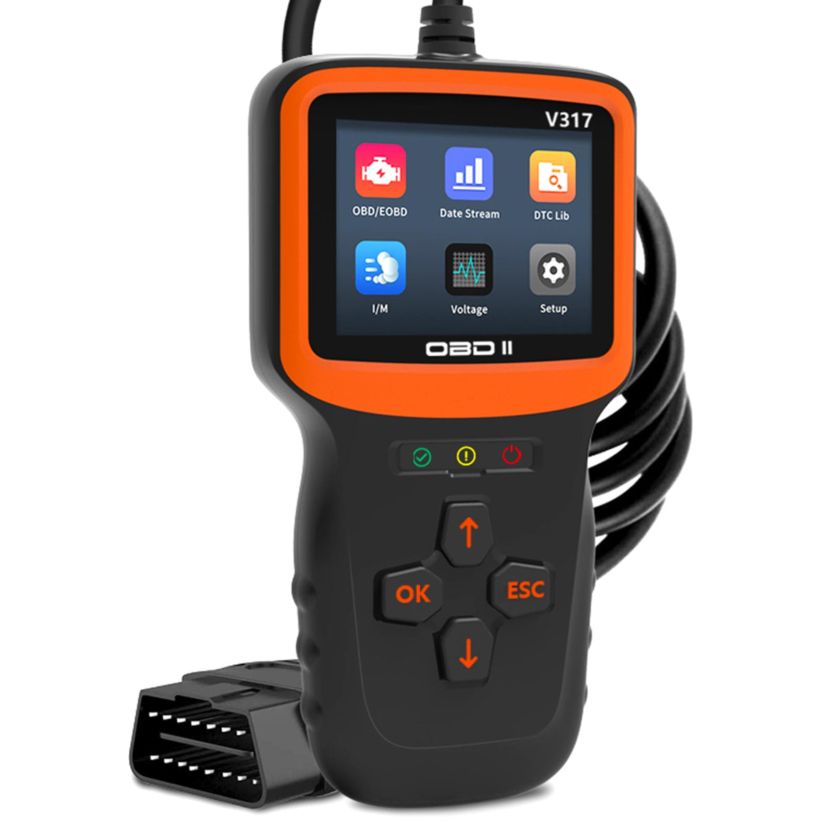 OBD2 Diagnosewerkzeug mit 2,8" Farbbildschirm Universal Auto Diagnosegerät Deutsch Fehlercodeleser Kfz Auslesegerät Codierung mit Batterietester