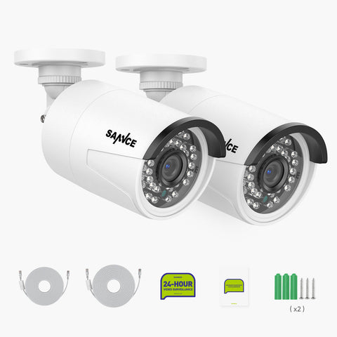 Zertifiziert überholt 3MP Full HD PoE IP Bullet-Überwachungskamera mit/Audioaufzeichnung für SANNCE NVR N98PBD/N96PBK