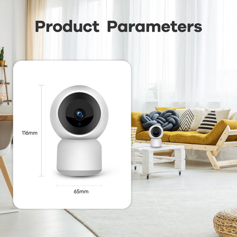 2K 3MP Wireless Pan Tilt IP Camera Indoor Baby & Pet Monitoring, Two-Way Audio, Smart Motion Tracking, AI Human Detection, Support Cloud & Max. 128 GB Local Storage, Support ONVIF & RTSP