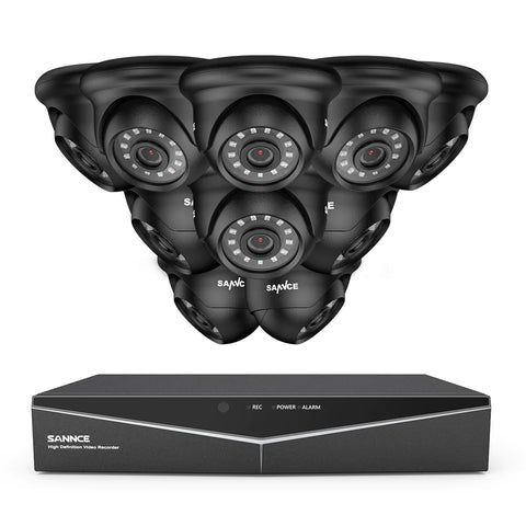 1080p 16 Channel 10 Camera Outdoor Wired Security System, Smart Motion Detection, 100 ft Infrared Night Vision, IP66 Weatherproof